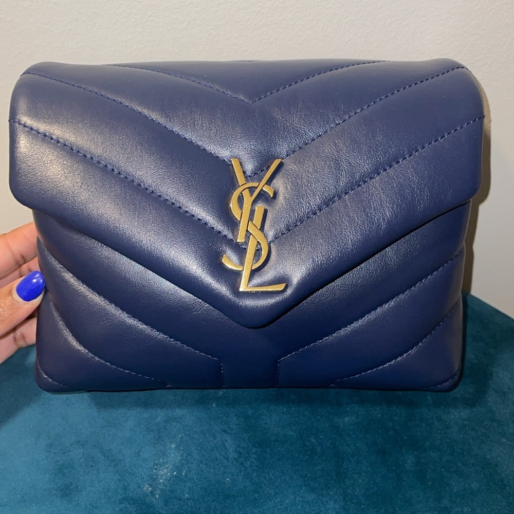 Saint Laurent Loulou Toy YSL Matelasse Calfskin Envelope Crossbody Bag